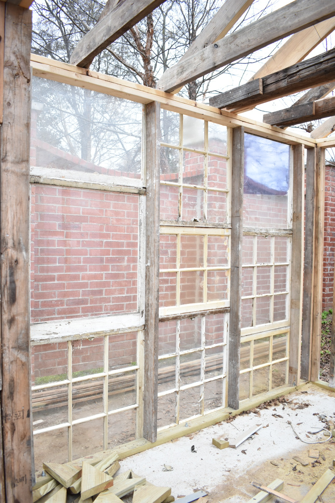 How I Built My Greenhouse from Reclaimed Materials - Simply Southern