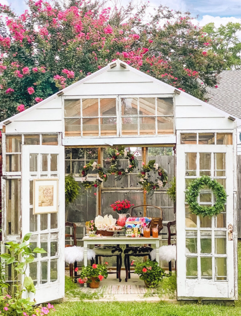 How I Built My Greenhouse from Reclaimed Materials - Simply Southern