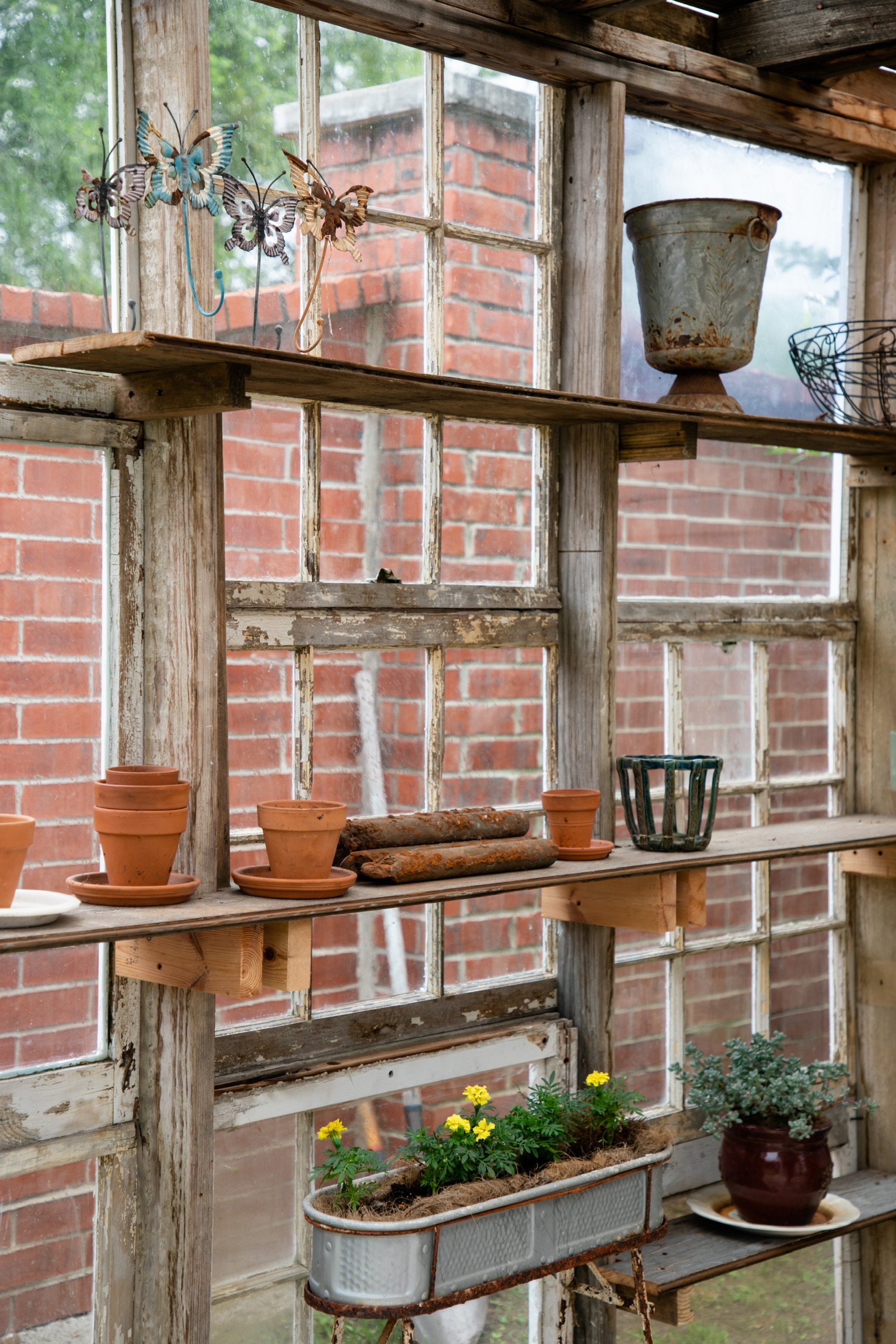 How I Built My Greenhouse from Reclaimed Materials - Simply Southern